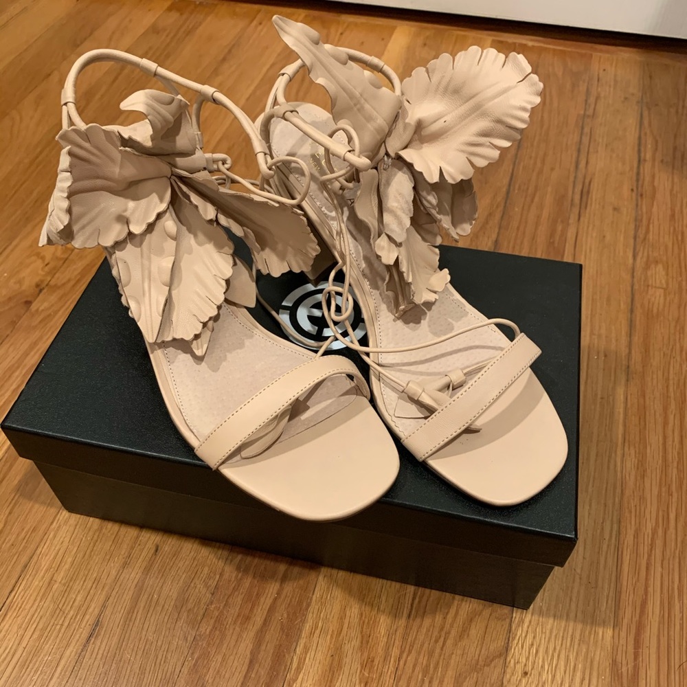 Cecelia New York Hibiscus Nude Sandals